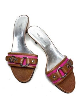 Dolce & Gabbana Open Toe Kitten Heels | 38.5